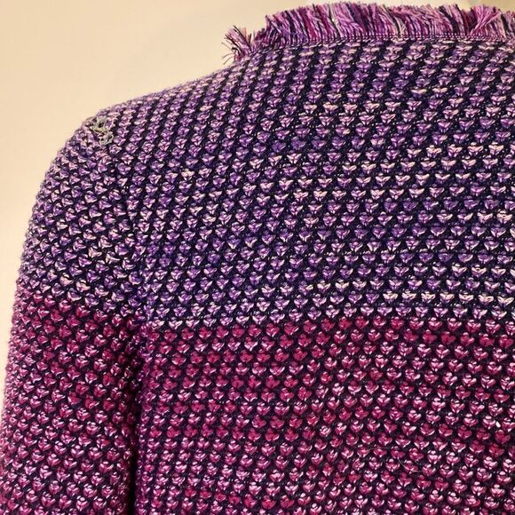 Chico’s Jacket Cotton Knit Purple and Red Violet Size 0 US Small - Picture 5 of 9